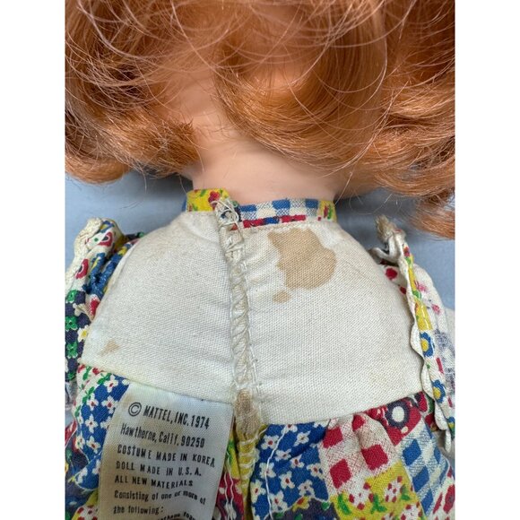 Vintage 1974 Mattel Red Hair Doll With Floral Patchwork Outfit READ - Picture 7 of 10